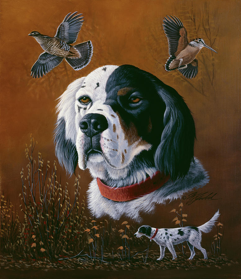 Animal Painting - English Setter by Wilhelm Goebel