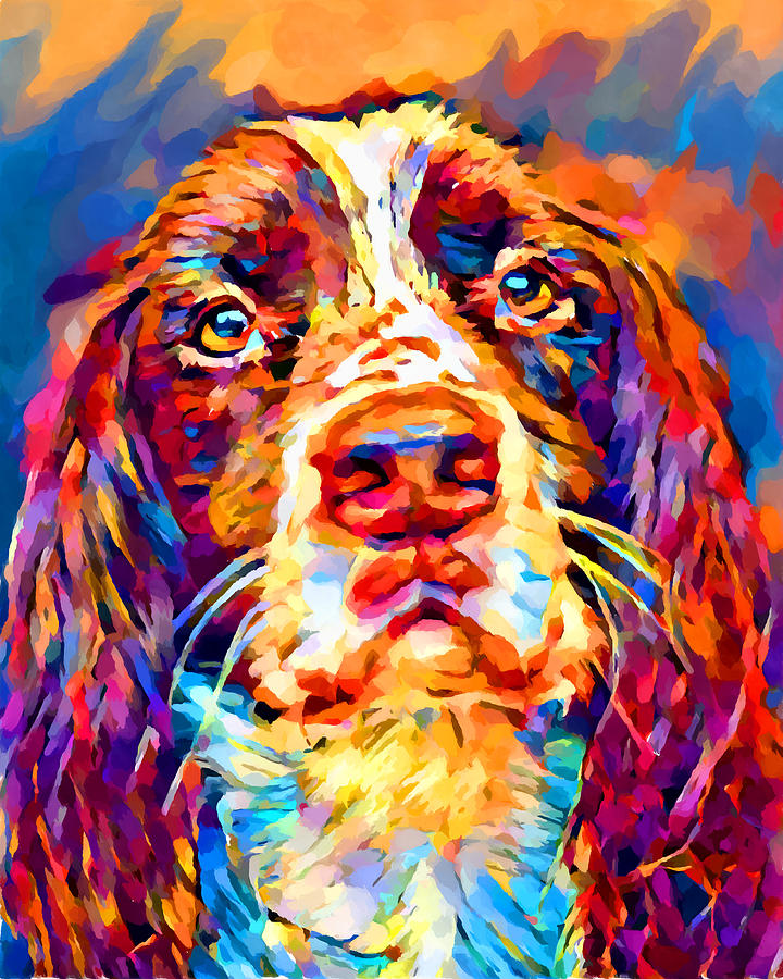Nature Painting - English Springer Spaniel 2 by Chris Butler