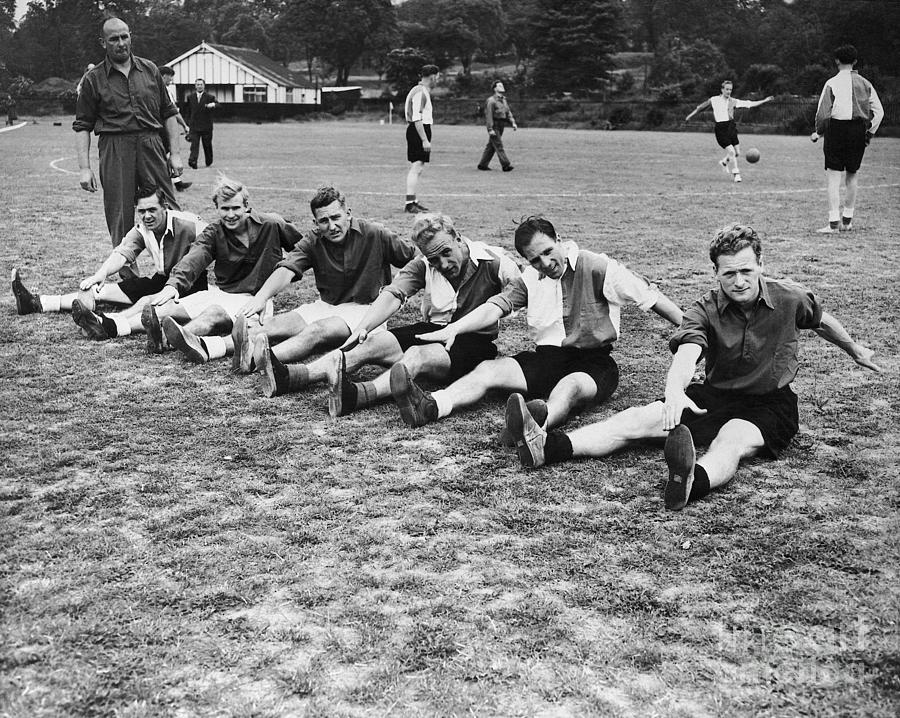 English World Cup Team Stretching Photograph by Bettmann English World Cup Team Stretching Photograph by Bettmann