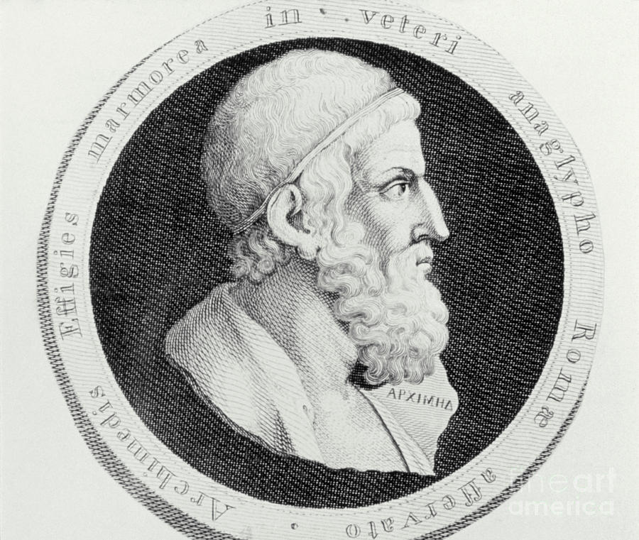 Engraving After Bust Of Archimedes Photograph by Science Photo Library