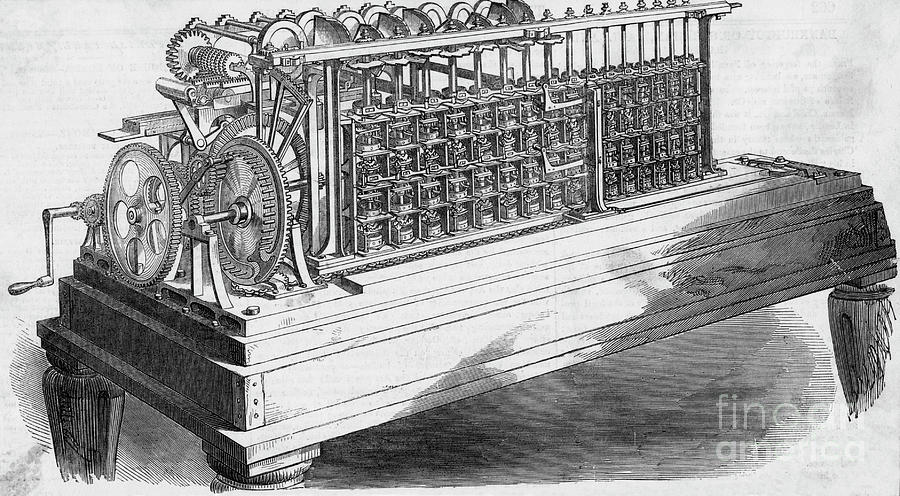 Engraving Of Calculating Machine Photograph by Bettmann