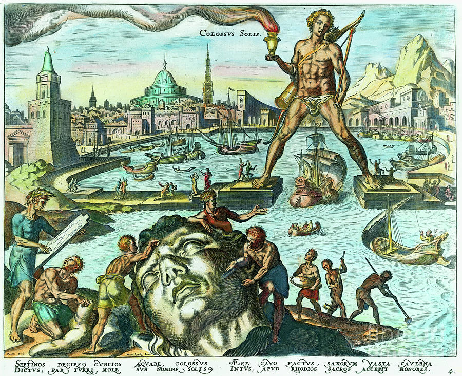 Engraving Of The Colossus Of Rhodes Photograph by Bettmann