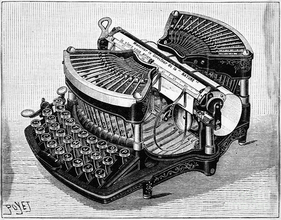 Engraving Of The Williams Typewriter Photograph by Bettmann
