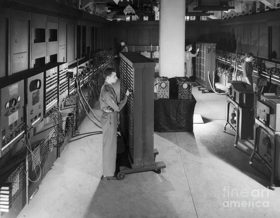 Eniac First Electronic Computer, 1946 Photograph by Bettmann