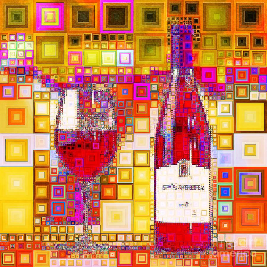 Enjoy Wine In Abstract Squares 20190131a square Photograph by Wingsdomain Art and Photography
