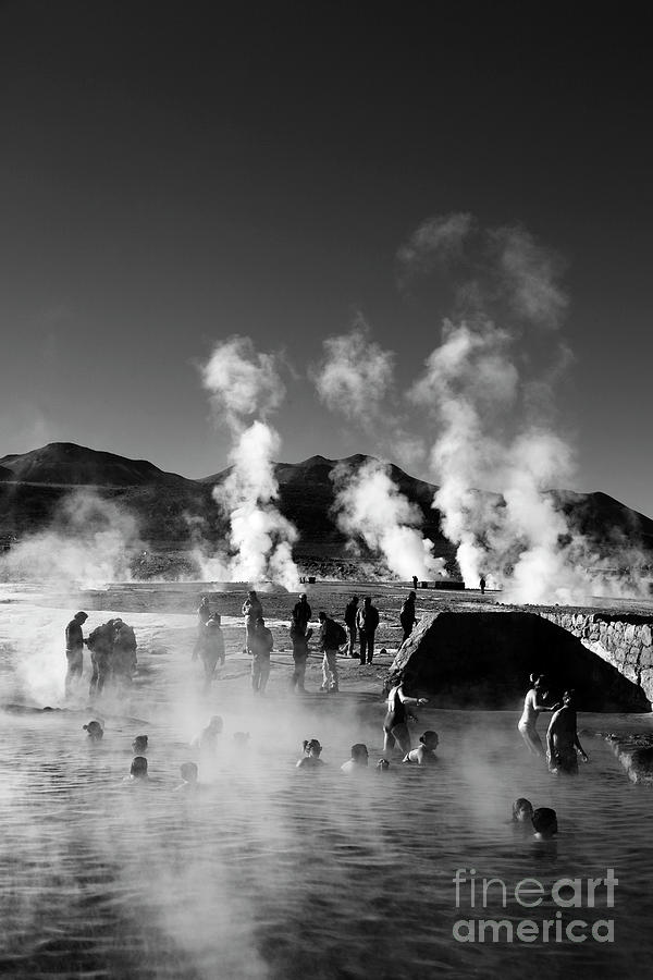 Enjoying the Thermal Baths at El Tatio Geysers Chile Photograph by James Brunker