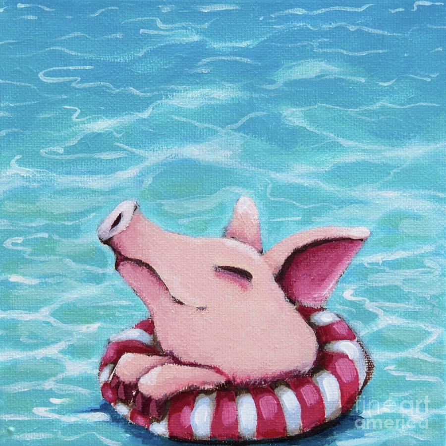 Enjoying the water Painting by Lucia Stewart
