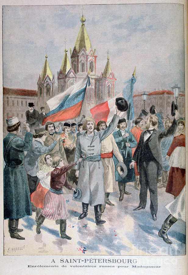 Enrolment Of Russian Volunteers Drawing by Print Collector