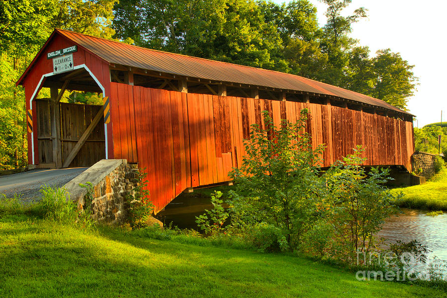 Enslow Covered Bridge Photograph by Adam Jewell