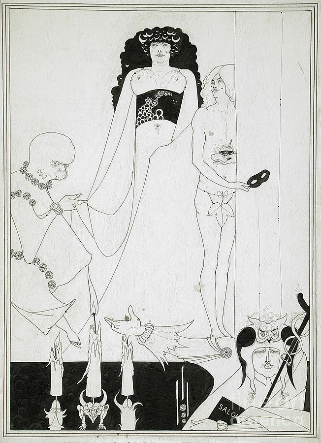 Enter Herodias. Illustration For Salome Drawing by Heritage Images