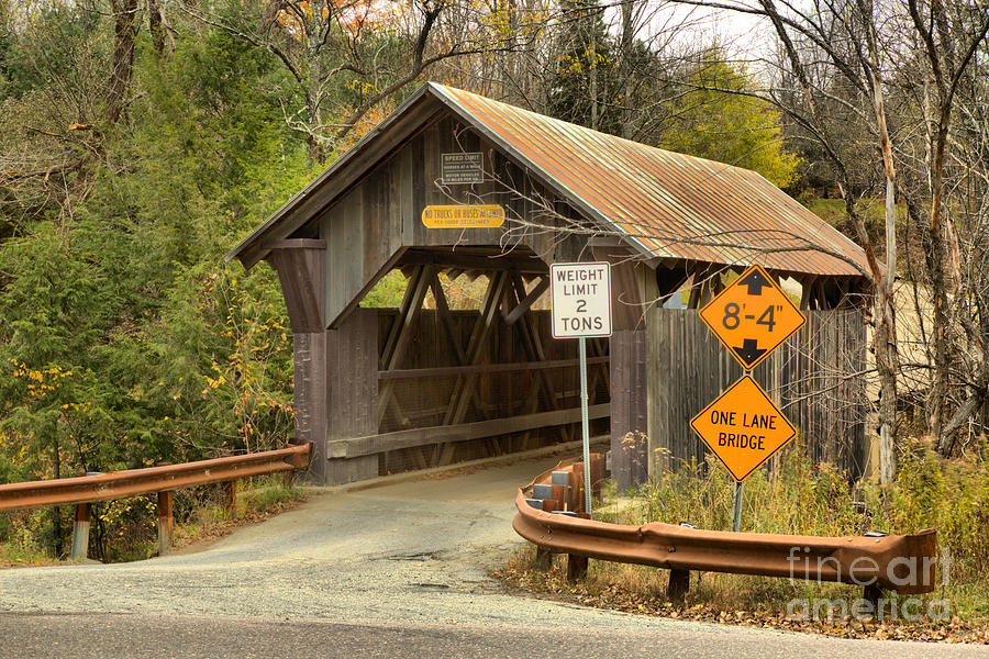 Entering Emilys Covered Bridge Photograph by Adam Jewell
