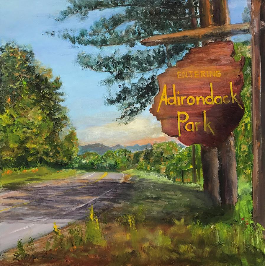 Mountain Painting - Entering the Adirondack Park by Lisa David