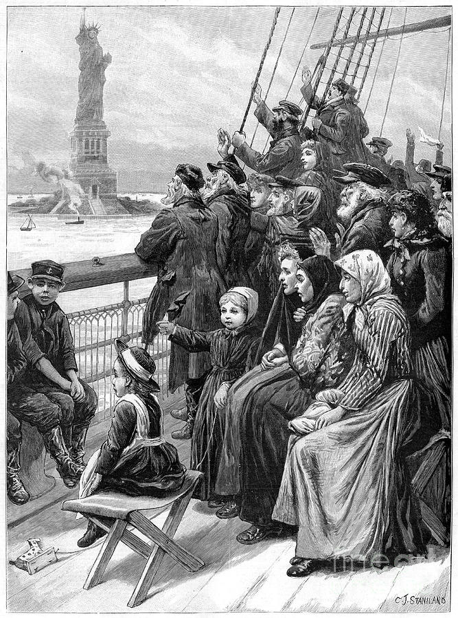 Entering The New World, 1892. Artist Drawing by Print Collector