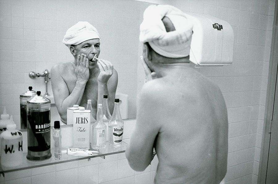Entertainer Frank Sinatra Shaving His Photograph by John Dominis Entertainer Frank Sinatra Shaving His Photograph by John Dominis