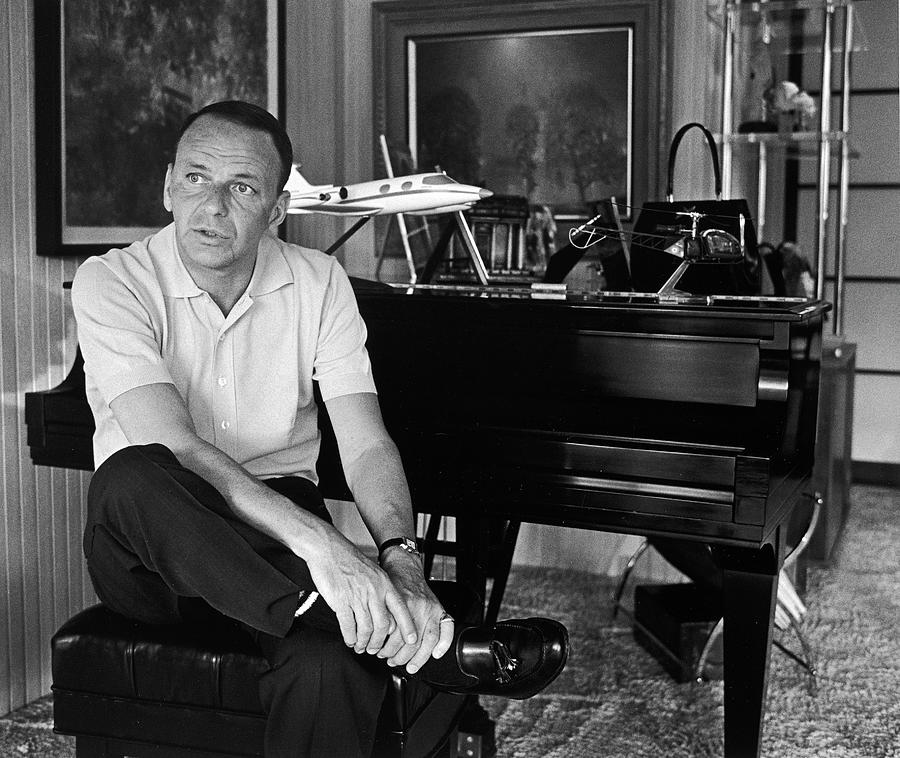 Entertainer Frank Sinatra Sitting At Photograph by John Dominis Entertainer Frank Sinatra Sitting At Photograph by John Dominis