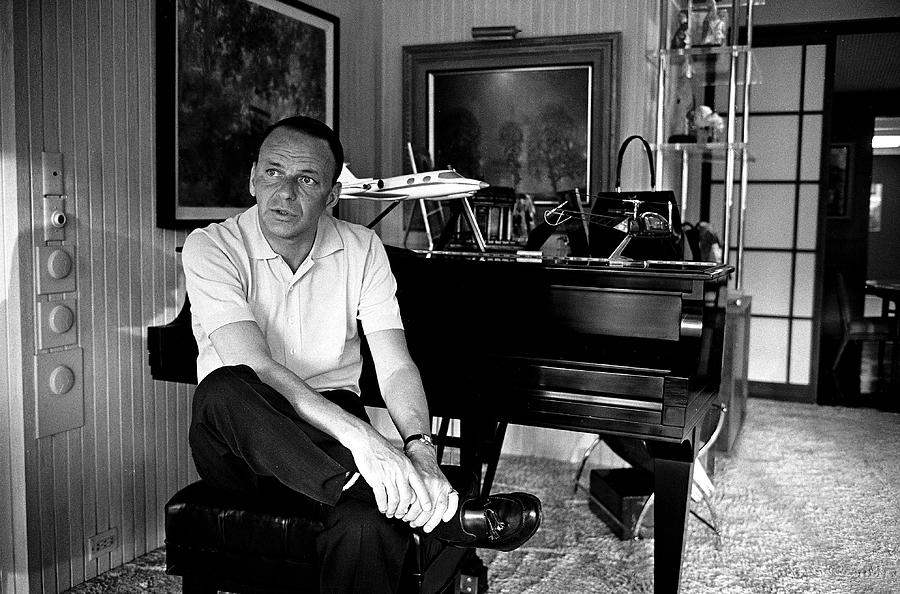 Entertainer Frank Sinatra Sitting On Photograph by John Dominis Entertainer Frank Sinatra Sitting On Photograph by John Dominis