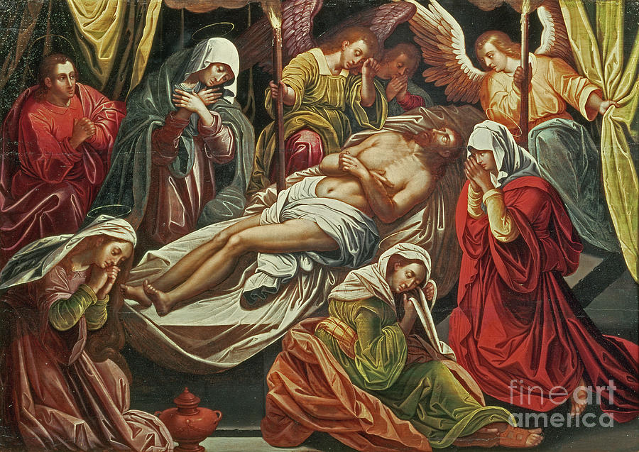 Entombment Of Christ, Villabranca Painting by Flemish School