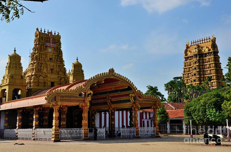 Entrance and gopuram towers of Nallur Kandaswamy Hindu temple to Lord Murugan Jaffna Sri Lanka Photograph by Imran Ahmed