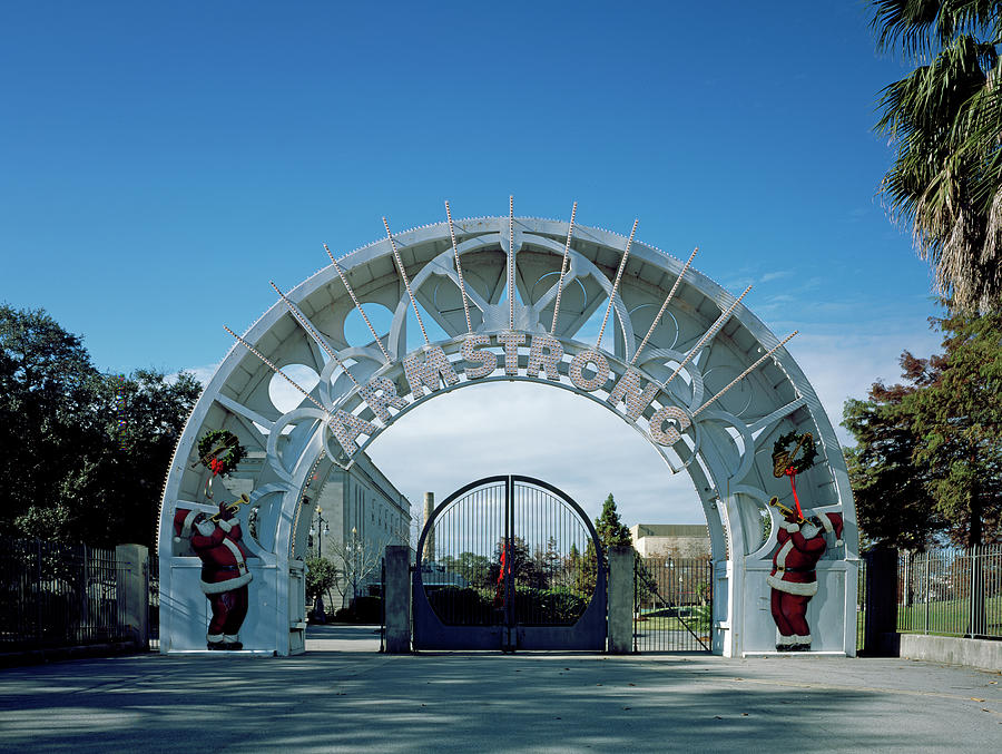 Entrance arch to Louis Armstrong Park Painting by Carol  Highsmith