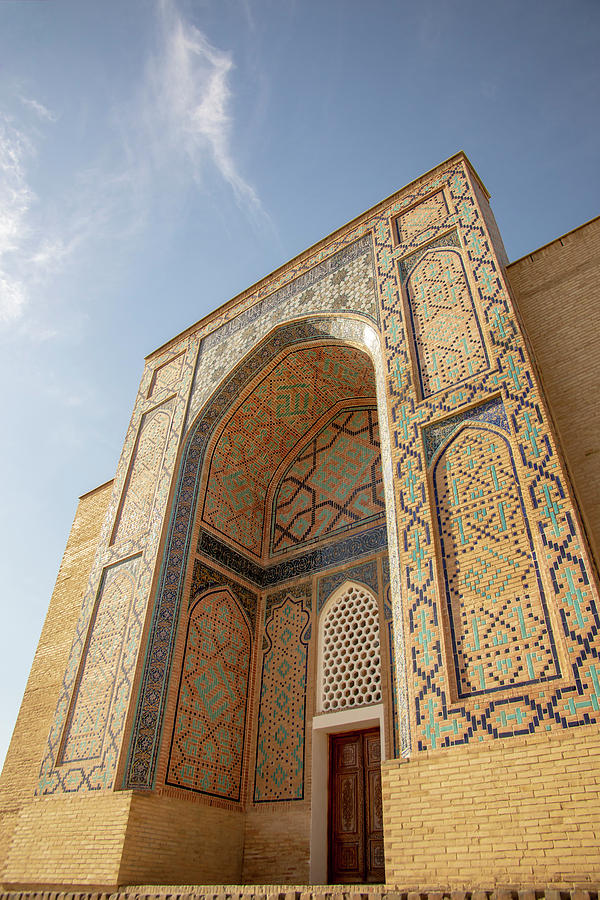 Entrance gate at the Shah-i-Zinda Ensemble, Samarkand, Uzbekista Photograph by Karen Foley