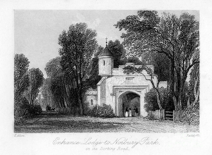 Entrance Lodge To Norbury Park Drawing by Print Collector