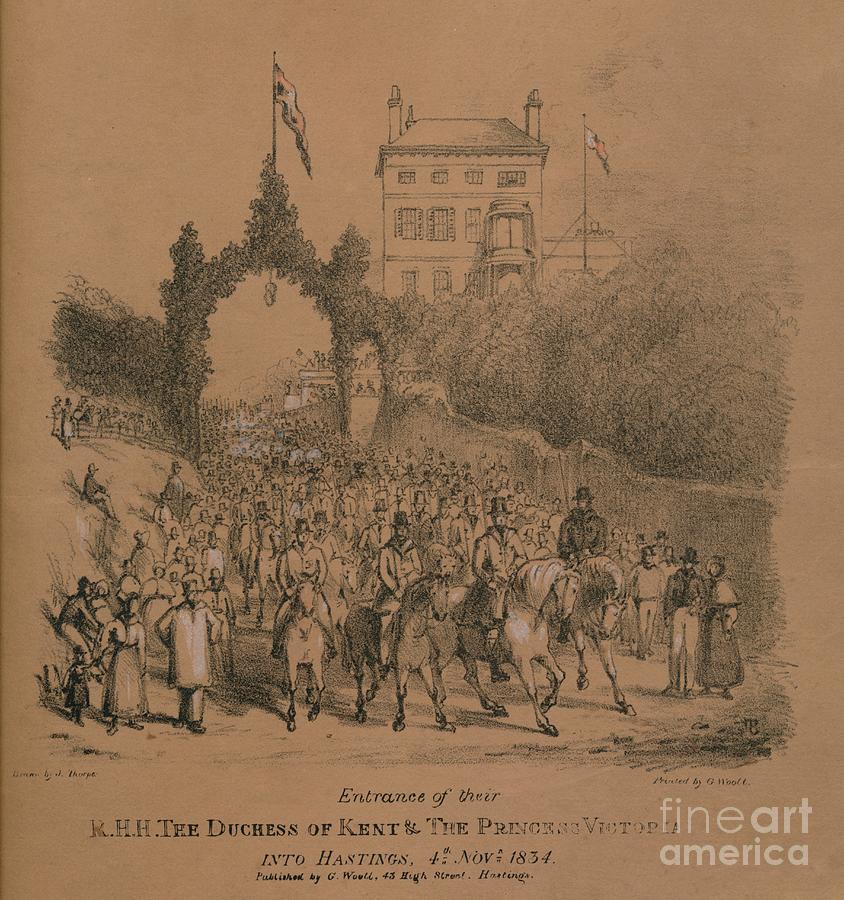 Entrance Of Their Rhh The Duchess Drawing by Print Collector