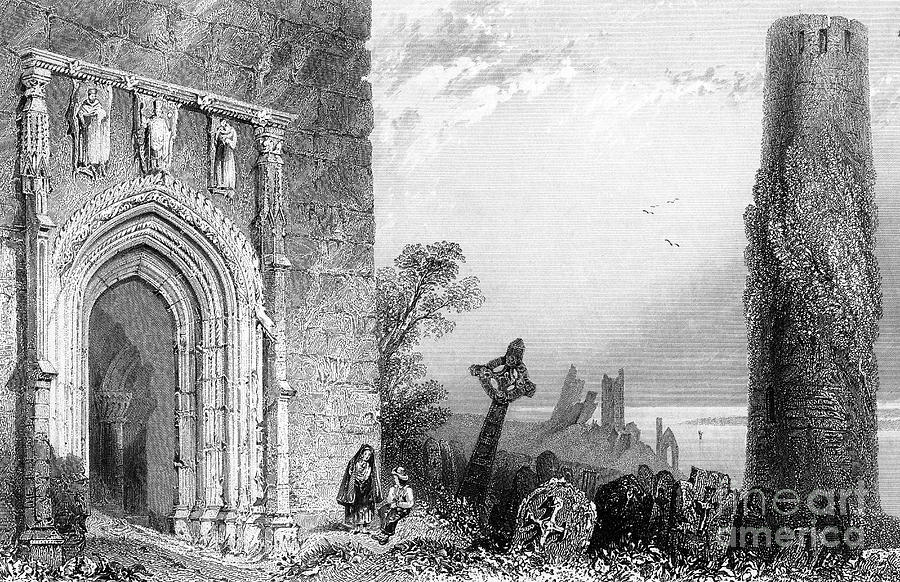 Entrance To A Temple, Clonmacnoise Drawing by Print Collector