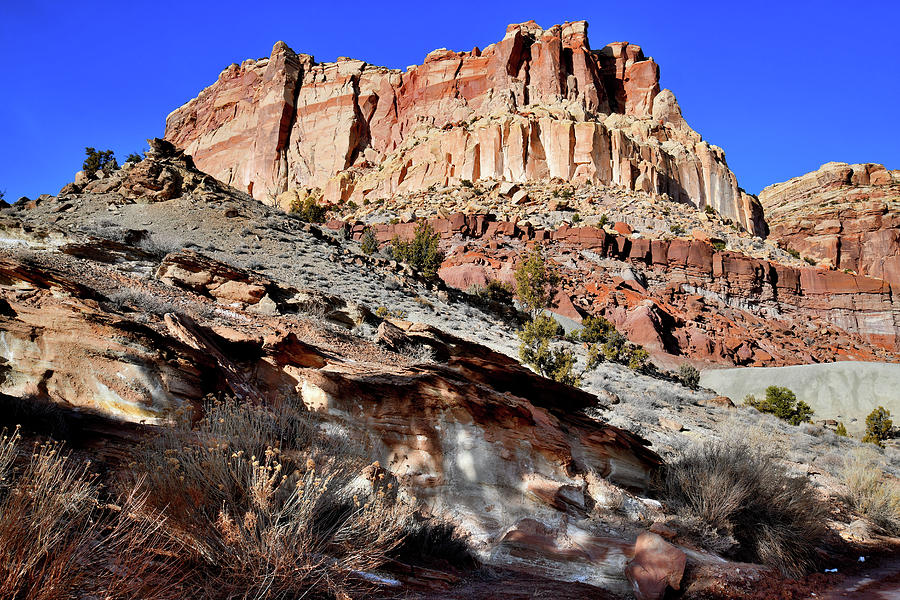 Entrance to Capitol Gorge in Capitol Reef NP Photograph by Ray Mathis