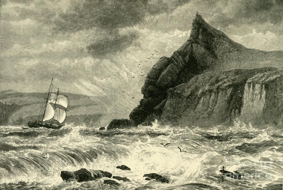 Entrance To Fowey Harbour Drawing by Print Collector