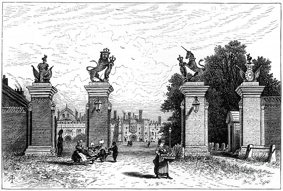 Entrance To Hampton Court Palace Drawing by Print Collector