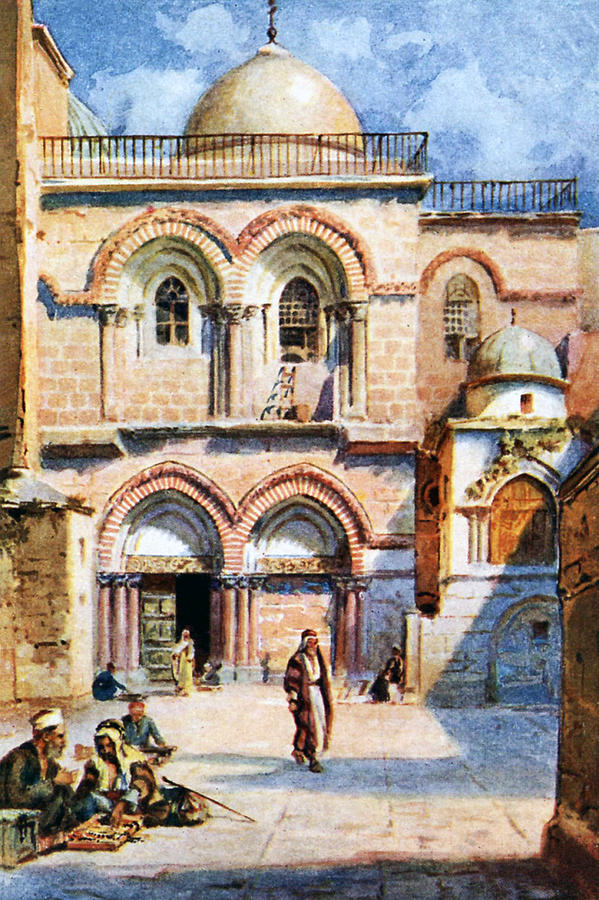 Entrance to Holy Sepulchre Church Photograph by Munir Alawi