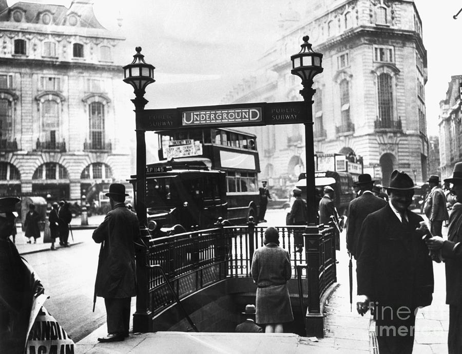 Entrance To Piccadilly Circus Station Photograph by Bettmann