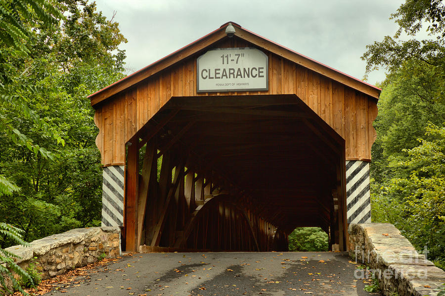 Entrance To The Academia Covered Bridge Photograph by Adam Jewell