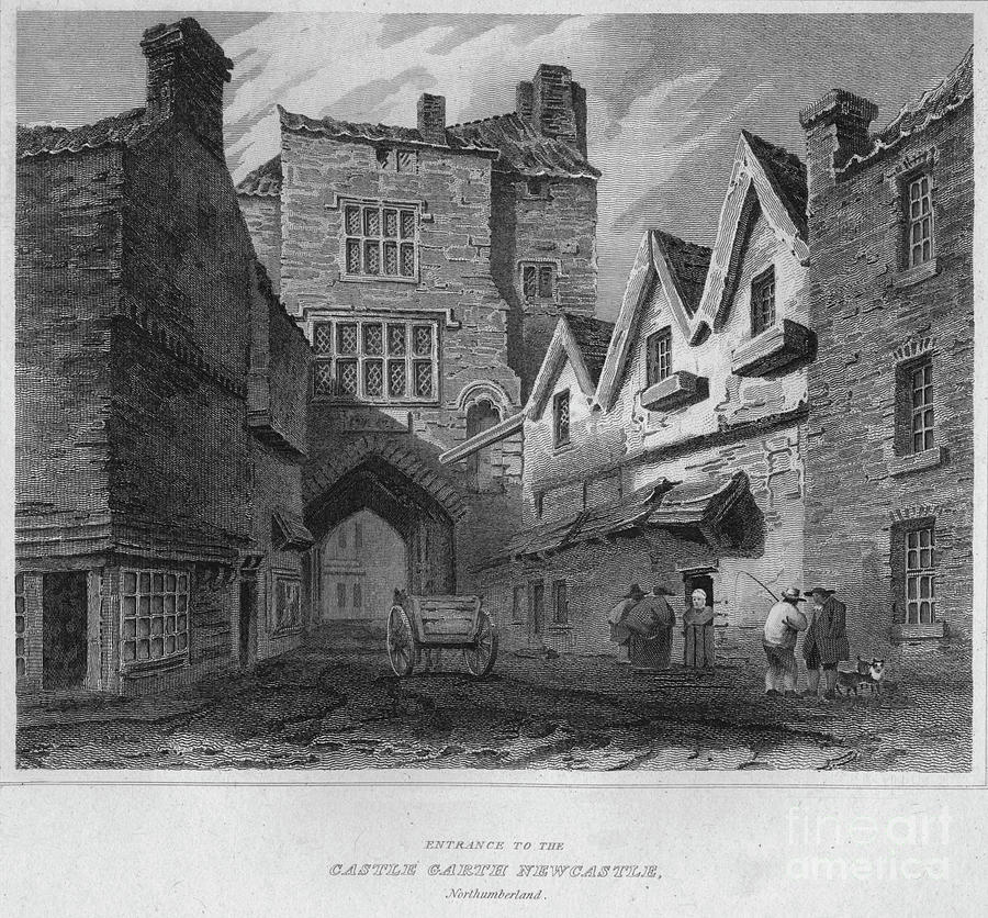 Entrance To The Castle Garth Newcastle Drawing by Print Collector