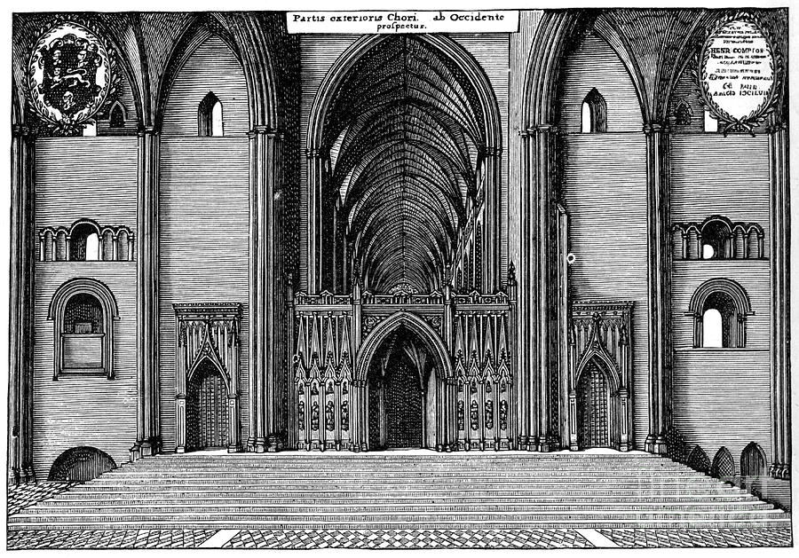 Entrance To The Choir Of Old St Pauls Drawing by Print Collector