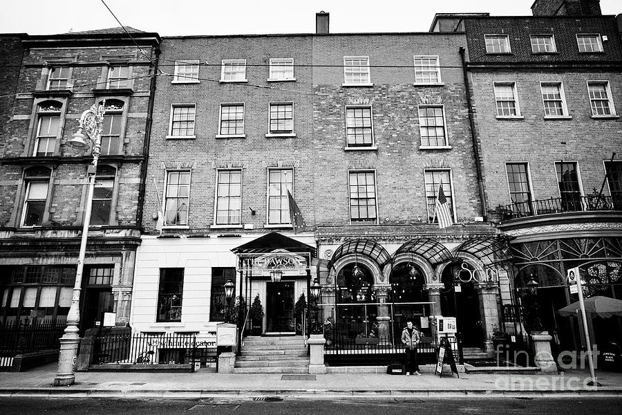 City Photograph - Entrance to the Dawson hotel and sams bar dawson street Dublin Republic of Ireland Europe by Joe Fox