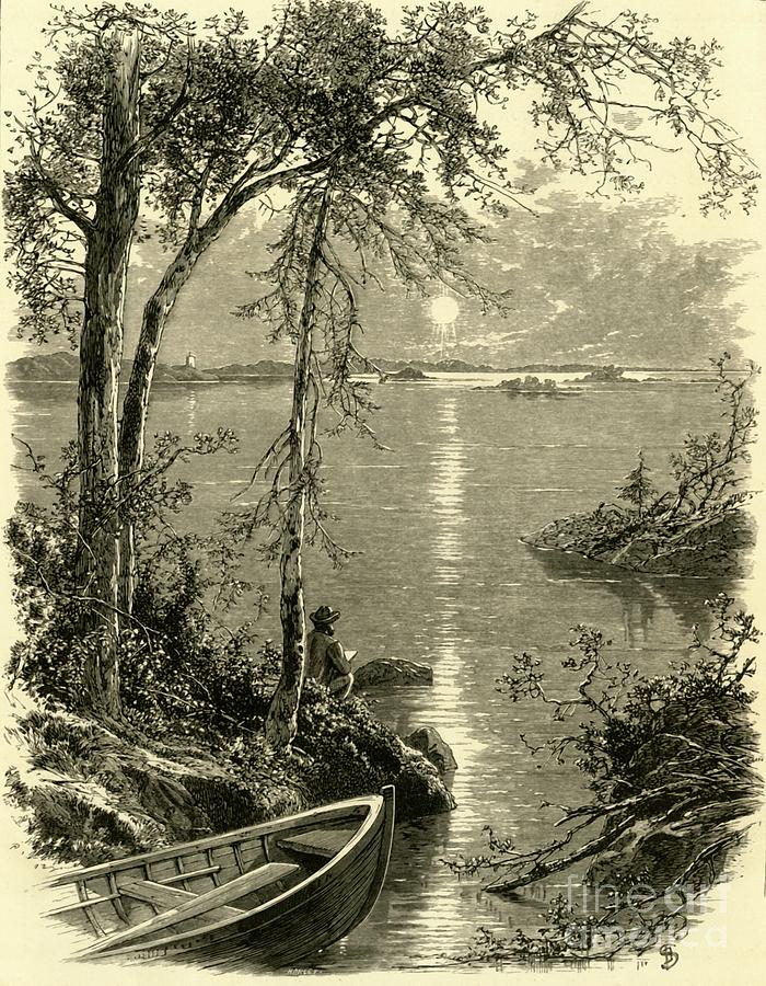 Entrance To Thousand Islands Drawing by Print Collector