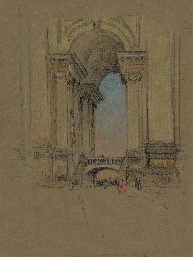 Architecture Painting - Entrance To Vatican by Joseph Pennell