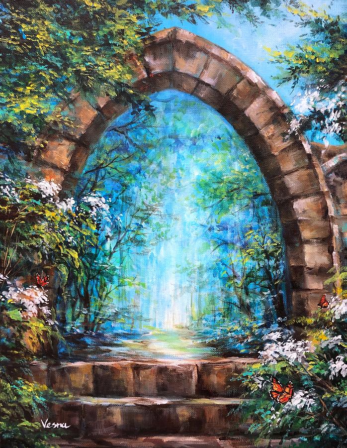 Inspirational Painting - Entrance by Vesna Delevska Inspirational Painting - Entrance by Vesna Delevska