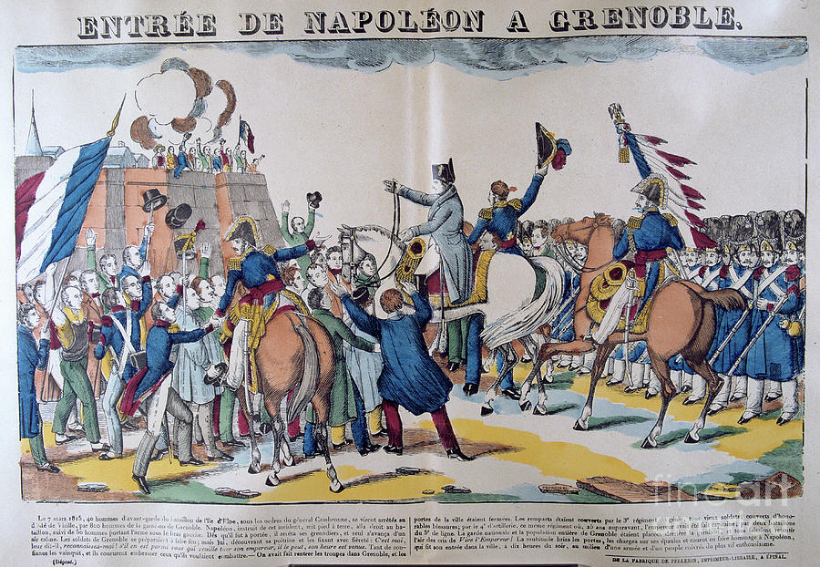 Entrée Of Napoleon To Grenoble, March Drawing by Print Collector
