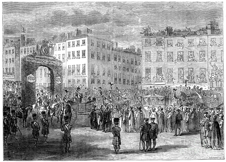Entry Of King George Iv Into Dublin Drawing by Print Collector