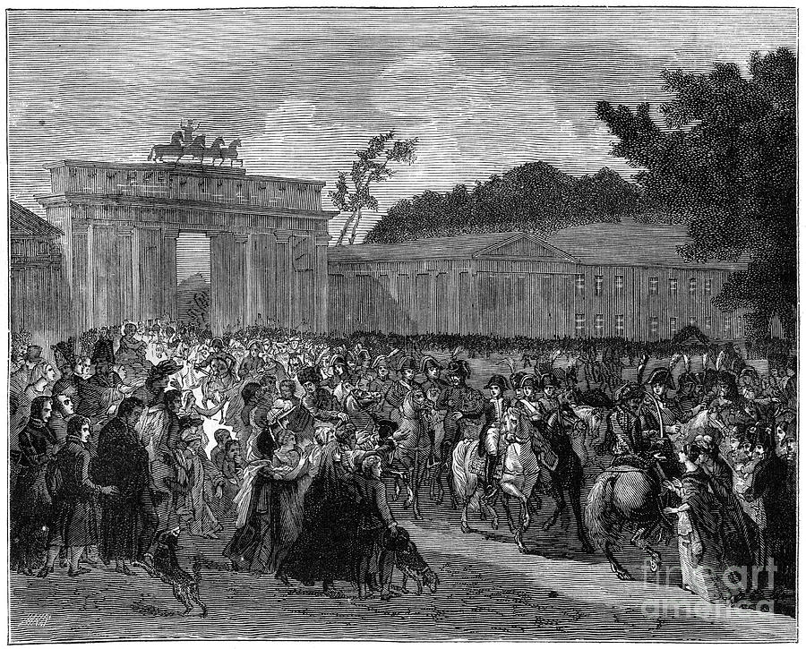 Entry Of The French Army Into Berlin Drawing by Print Collector