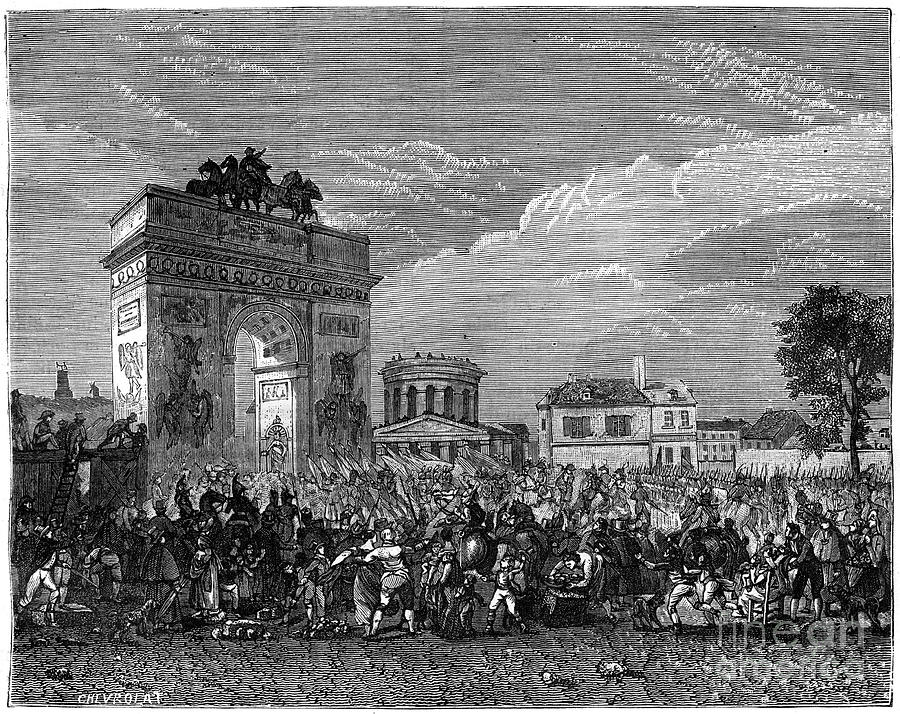 Entry Of The National Guard Into Paris Drawing by Print Collector