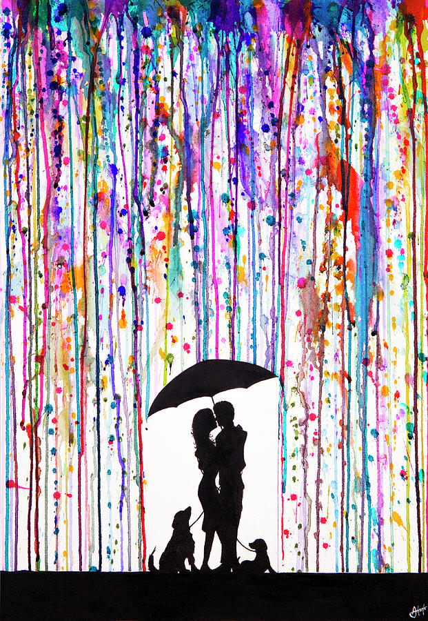 Umbrella Painting - Entwined by Marc Allante