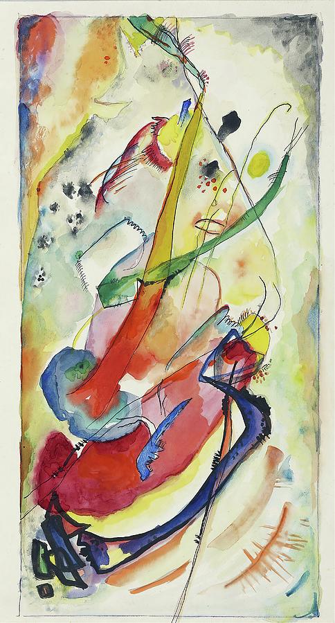 Wassily Kandinsky Painting - Entwurf Zu Einem Wandbild Fur Edwin R. Campbell Nr. 1 by Wassily Kandinsky