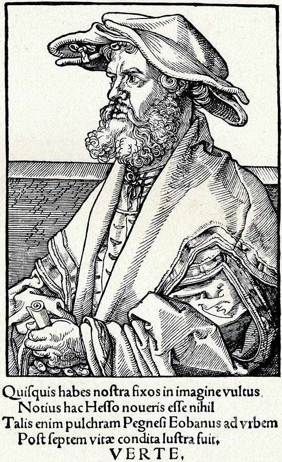 Eobanus Hesse, 1527 1906. Artist Drawing by Print Collector
