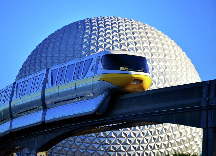 Epcot and Monorail Photograph by David Lee Thompson