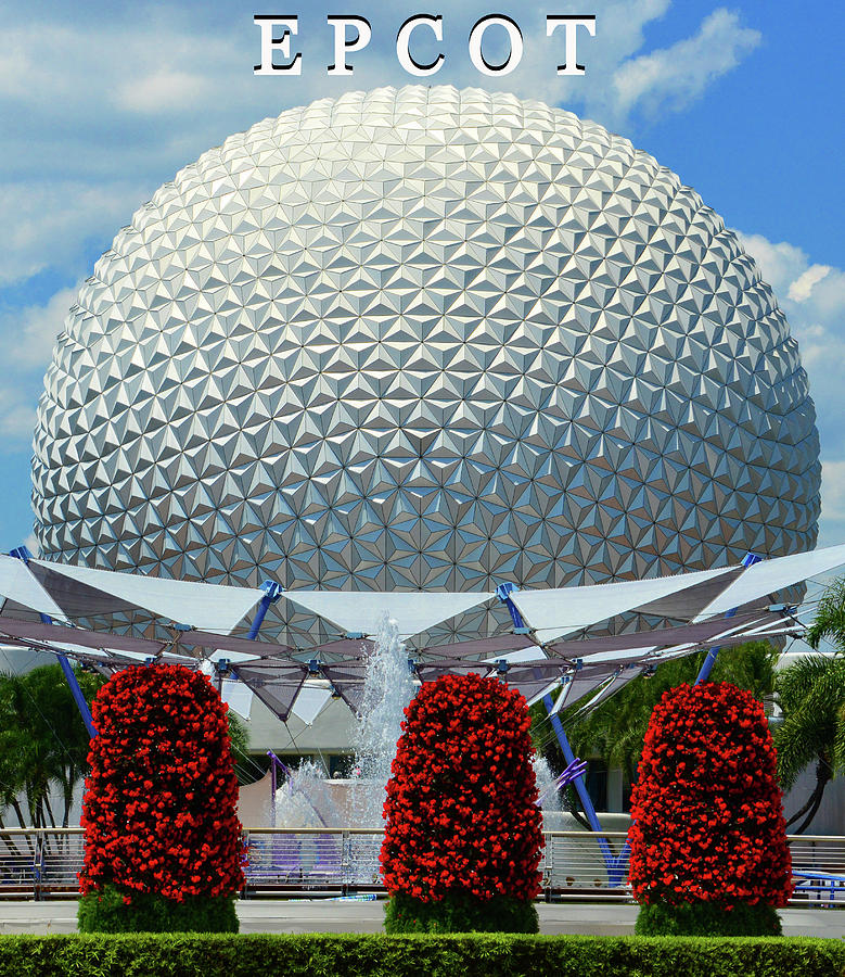 Epcot and Spaceship earth Photograph by David Lee Thompson