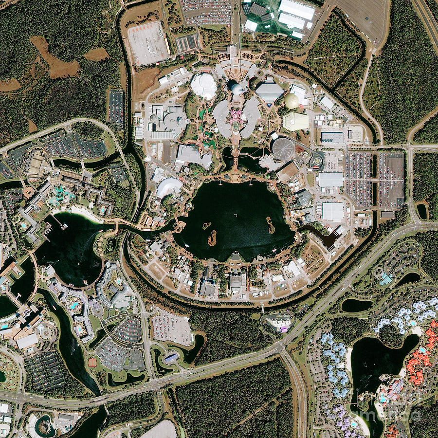 Epcot Center Photograph by Geoeye/science Photo Library