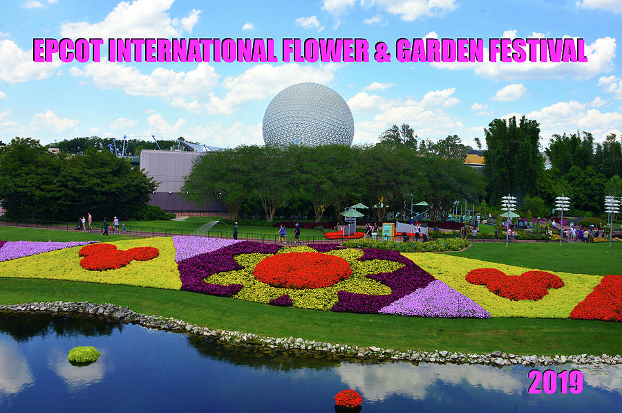 Flower Photograph - Epcot flower and garden fest 2019 poster B by David Lee Thompson